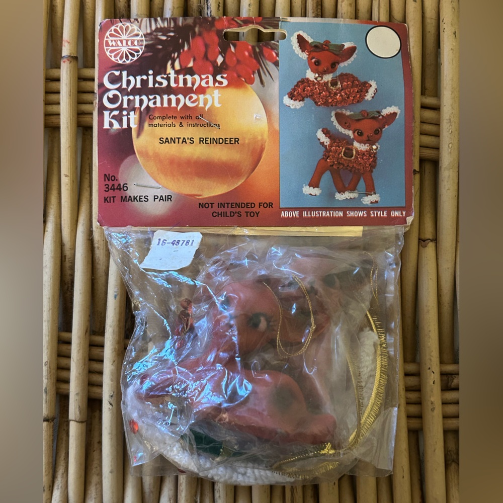 Vintage Watco Ornament Kit with Reindeer